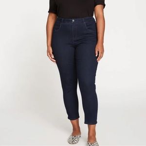 Universal Standard Seine High Rise Skinny Jeans 27 Inch Dark Indigo